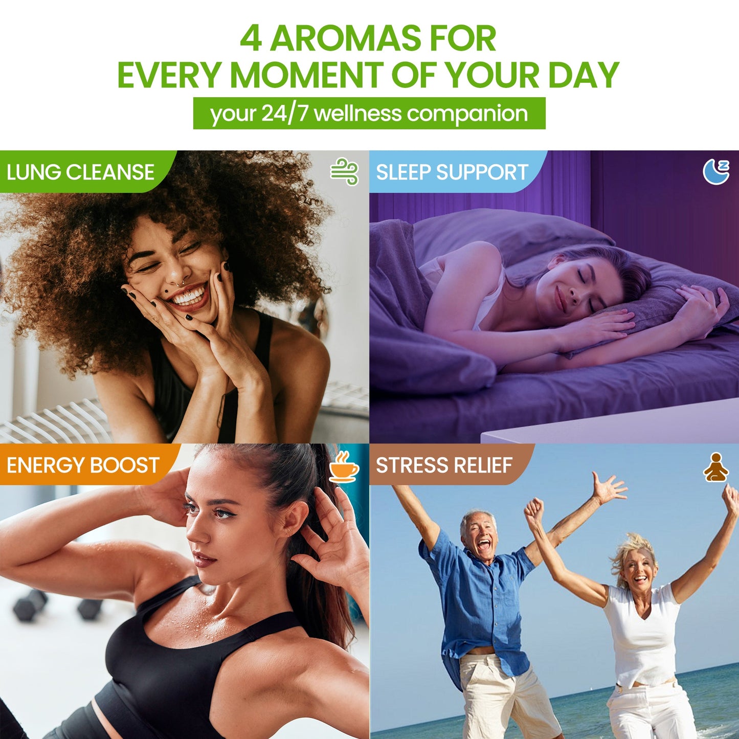 Nova Miksaĵo - Kompleta Aro de Difuziloj - 4 Aromaĵoj En 1 Skatolo